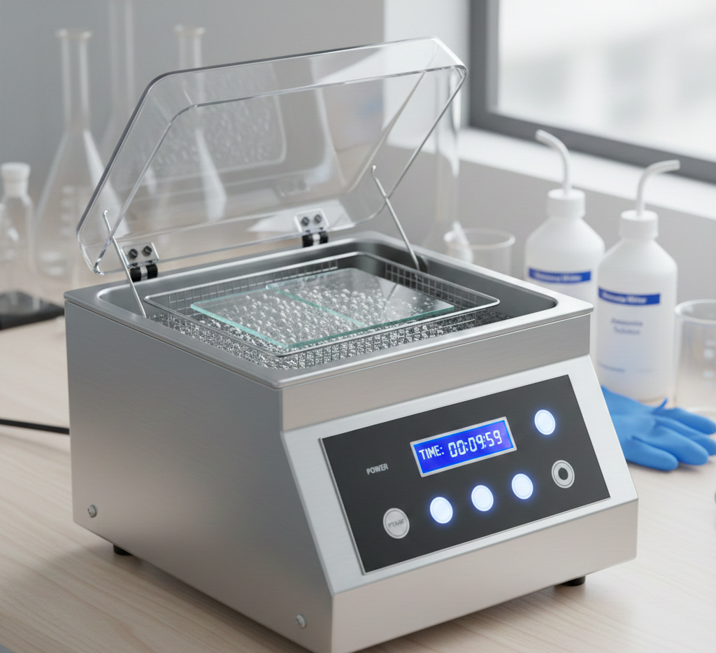 cleaning wetplates with ultrasound